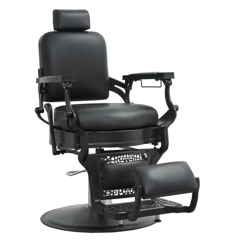 Silla de peluquería para peluquería, resistente, 700 libras, para estilista, peluquero, belleza, tatuaje masaje (cuadrado negro)