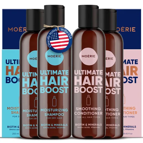 Miniatura 8 de Moerie Ultimate Hair Growth - Juego de champú y acondicionador para el crecimiento del cabello, cabello más largo, grueso, más completo, vegano