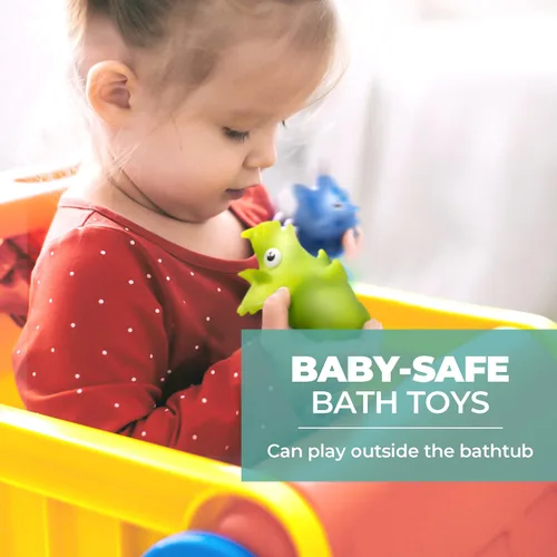 Miniatura 5 de Hely Cancy Juguetes de baño para bebés de 18 meses, juguetes de bañera de animales sin agujeros, juguetes de bañera para bebés