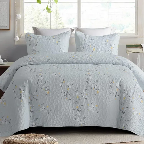 Miniatura 24 de Exclusivo Mezcla Edredones/Colchas Reversibles Bohemias Tamaño King, Colchas Azul Marino Ligeras Cubrecama para Todas las Estaciones Edredón