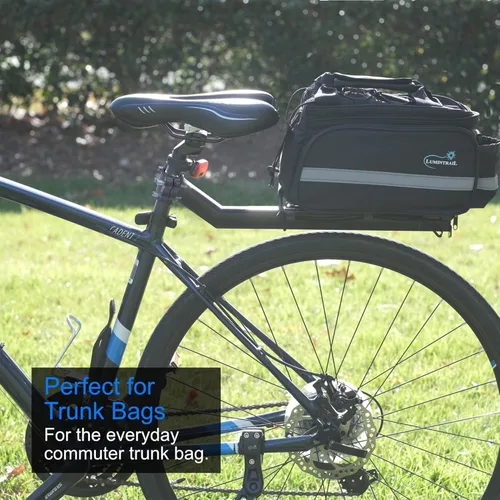 Miniatura 2 de Lumintrail Portaequipajes de bicicleta con capacidad de peso de 20 libras para bolsas de maletero y asa de liberación rápida