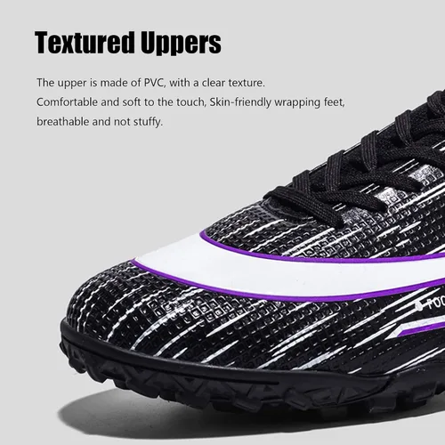 Miniatura 3 de Men's Soccer Shoes Football Cleats Indoor High-Tops Lace-Up Non-Slip Spikes Turf Boots