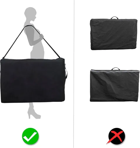 Miniatura 3 de Mesa de masaje, cama de masaje, 2 camas plegables y portátiles para extensiones de pestañas, mesa de tatuaje de belleza, ajustable, color negro
