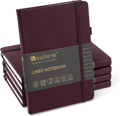 Miniatura 83 de &And Per Se - Cuaderno en blanco, 160 páginas, 5.7 x 8 pulgadas, cuaderno de rayas estrechas con papel grueso para escribir, cuaderno de tapa dura