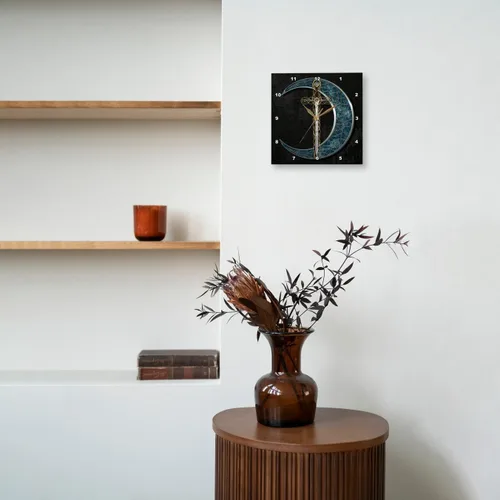 Miniatura 7 de 3dRose Reloj de pared silencioso - 13 pulgadas - Una luna celta con una espada de fantasía. - Creative Studios - Nudo celta