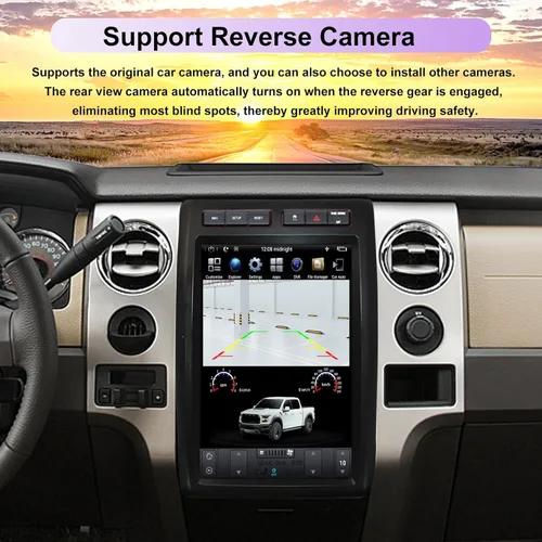 Miniatura 6 de Radio estéreo de coche Android para Ford F150 actualización estéreo 2009 2010 2011 2012 2013, pantalla táctil estilo Tesla de 12.1 pulgadas 4G+64G