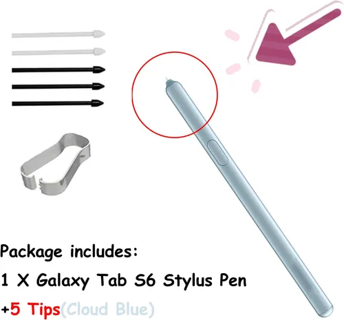 Miniatura 6 de Galaxy Tab S6 - Repuesto de lápiz capacitivo para Samsung Galaxy Tab S6, Tab S6 Pen repuesto para Galaxy S6 Stylus Touch S Pen con punta + aguja