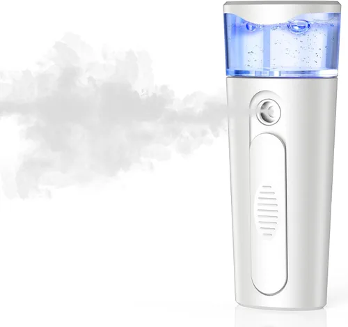 withthesun Nano Rostro facial portátil, vaporizador facial, rociador de niebla fría recargable por USB, tanque de agua visual de 1.5 fl oz, Nano