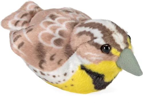 Wild Republic Audubon Birds Western Meadowlark - Peluche con auténtico sonido de pájaro, animal de peluche, juguetes de pájaros para niños y pájaros