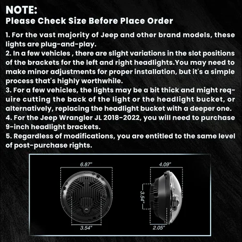 Miniatura 7 de HWSTAR 2025 Nuevo 1000% brillante antideslumbrante 7 pulgadas Halo LED faros redondos compatibles con Jeep Wrangler JK JKU TJ LJ Mazda Miata Chevy