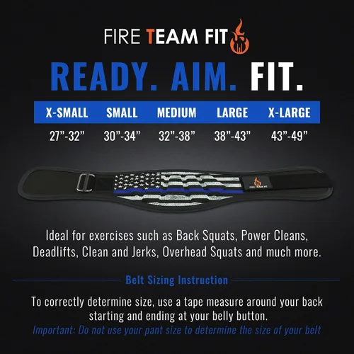 Miniatura 3 de Cinturón para levantamiento de pesas Fire Team Fit, para hombres y mujeres, de 6 pulgadas, soporte de espalda para fisicoculturismo y fitness, ideal