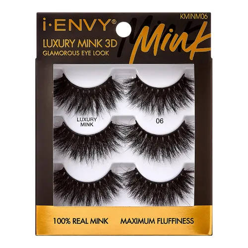 Miniatura 23 de i-ENVY - Pestañas postizas de lujo de la colección de visón, pestañas 100% de visón real, aspecto glamuroso, máxima esponjosidad, ángulo