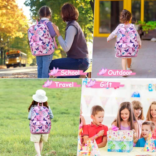 Miniatura 7 de VASCHY - Mochilas para niños y niñas, ligeras, resistentes al agua, con correa para el pecho
