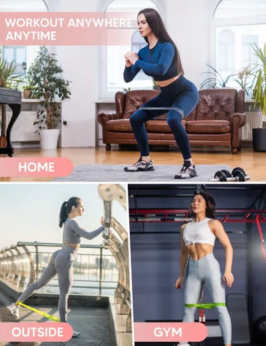Miniatura 9 de Bandas de resistencia para entrenamiento, bandas de ejercicio, bandas de entrenamiento, bandas de glúteos, bandas de fitness, bandas de esfuerzo