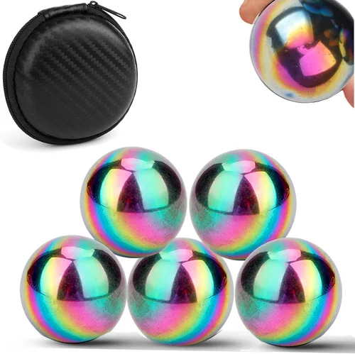 Miniatura 8 de Bolas magnéticas gigantes de 1.26 pulgadas para adultos, esfera mangética grande con estuche, masilla de ferrita, decoración de escritorio de Negro