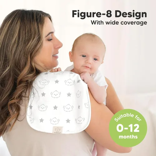 Miniatura 3 de Paños orgánicos para eructos para bebés niños y niñas, paquete de 5 paños de algodón súper absorbentes para bebés, trapos suaves y afelpados