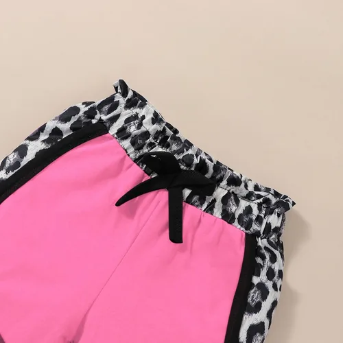 Miniatura 21 de Ropa de verano para niña, camiseta de manga corta para bebé, pantalones cortos, estampado de leopardo, camuflaje, de 18 meses a 6 años