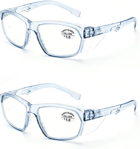 Miniatura 102 de ProtectX Elegantes gafas de seguridad antivaho y resistentes a los arañazos, gafas de protección UV, lentes de bloqueo de luz azul para hombres