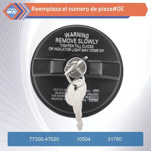 Miniatura 2 de Tapa de gas con bloqueo con 2 llaves, tapa de combustible con bloqueo compatible con Chevy Honda, Nissan, Acura, Mazda, Cadillac, GMC Vehicle
