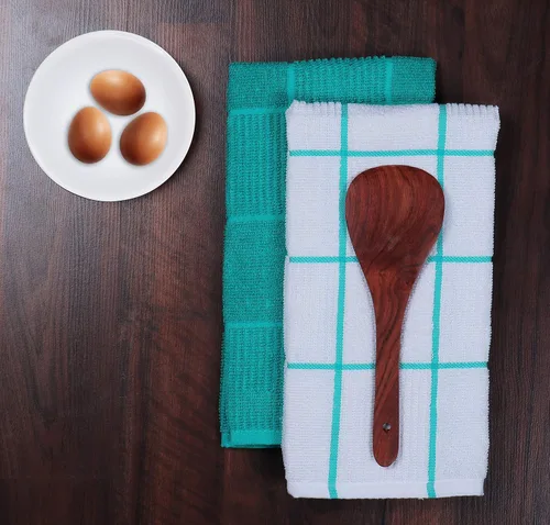 Miniatura 4 de AMOUR INFINI Paquete de 4 Toallas de Cocina Absorbentes, de Secado Rápido de Algodón Terry Premium Paños de Cocina con Asa para Colgar 16 x 28 Caja