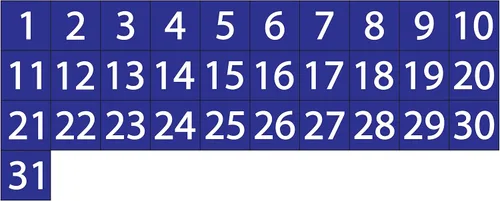 Miniatura 8 de Imanes de fecha de calendario – Negro, 0.75 x 0.75 pulgadas – DCM Solutions – Etiquetas magnéticas para pizarras blancas y superficies magnéticas