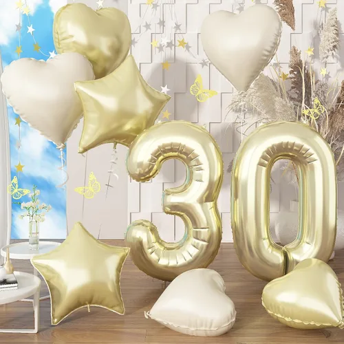 Miniatura 70 de Globo grande de aluminio 60, 40 pulgadas, color verde azulado oscuro, globo autoinflable del número 60 para hombres de 60 cumpleaños, globos de Azul