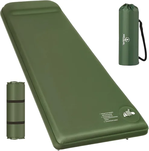 Miniatura 7 de Wevelel Memory Sleeping Pad, 3.1" Ultra-Thick Foam Sleeping Mats for Camping, Easy Inflate&Deflate,9.5 R-Value Insulated Camping Mattress Pad with