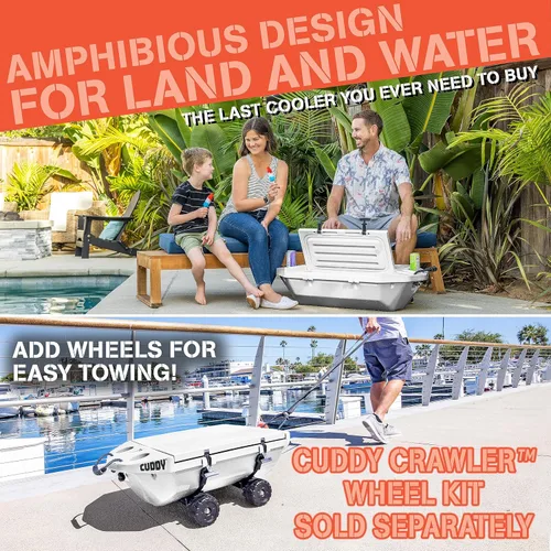Miniatura 4 de CUDDY - Enfriador flotante y recipiente de almacenamiento en seco para tierra y agua, 40 cuartos de galón, ideal para río, playa, kayak, piscina