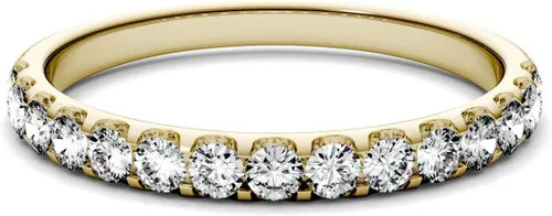 Miniatura 4 de Charles & Colvard Wedding Band - Anillo de boda redondo de oro amarillo de 14 quilates, 0.45 quilates de moissanita redonda de 0.45 quilates por
