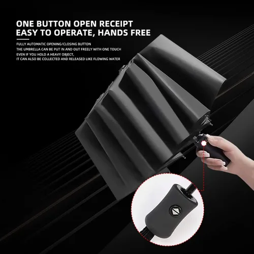 Miniatura 3 de vaitarkli Paraguas plegable con interruptor de un botón automático, resistente al viento, sombrilla de viaje