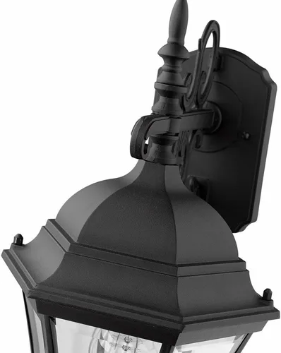 Miniatura 6 de Z-Lite 522M-BK Wakefield - Lámpara de pared para exteriores, marco de aluminio, acabado negro y sombra biselada transparente de material de vidrio