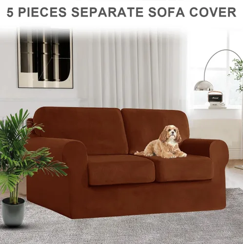 Miniatura 177 de Funda para Sofá de Terciopelo, Fundas Elásticas para Sofá para Funda Principal Separada/Respaldos y Cojines de Asiento, Funda para Sofá, para Fundas