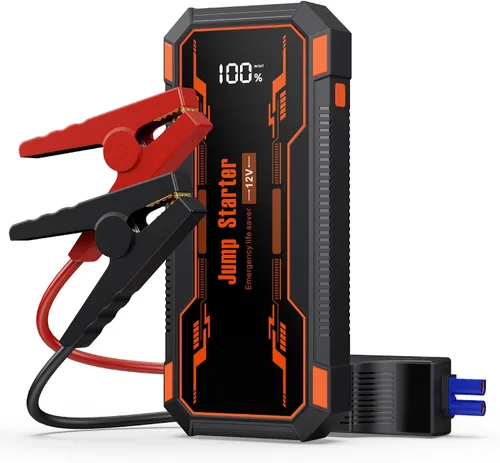 Miniatura 7 de Arrancador de Batería de Coche 6000A, Arrancador de Batería de Coche Portátil de 12V, Arrancador de Puente de Batería Portátil