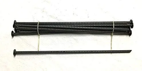 Estacas de anclaje para trampa de refuerzo de 18 pulgadas x 3/8 pulgadas - Paisajismo, camping y trampa (12 unidades)