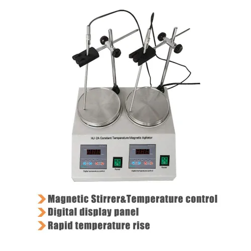 Miniatura 2 de Agitador magnético digital 0 ~ 2400 RPM Mezclador magnético de placa caliente mezclador agitador de laboratorio con barra de agitación