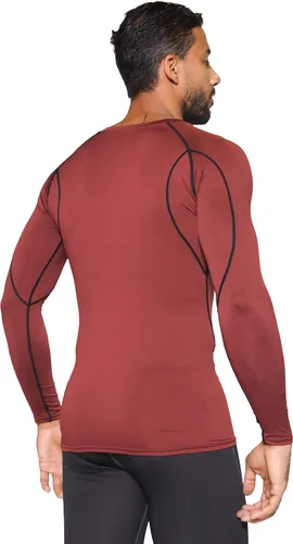 Miniatura 7 de Real Essentials Paquete de 4 camiseta de compresión de manga larga para hombre para clima frío (disponible en tallas grandes y altas)