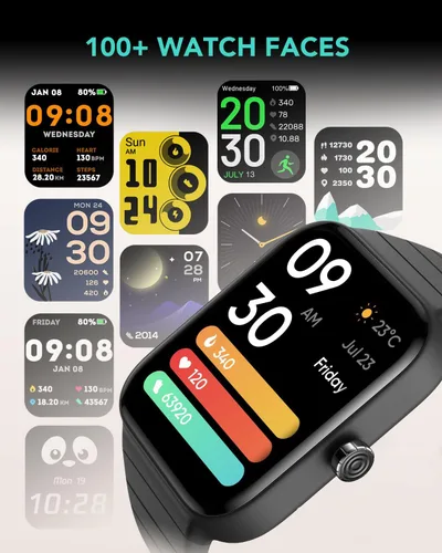 Miniatura 8 de SKG Reloj de seguimiento de actividad física de 1.8 pulgadas para hombres y mujeres con 2 bandas, reloj inteligente integrado con Alexa para Android
