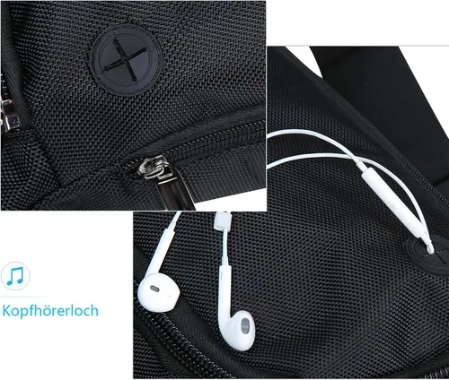 Miniatura 5 de Riñonera deportiva para hombres y mujeres, riñonera al aire libre con 6 bolsillos con cremallera, bolsa de gran capacidad con cinturón ajustable