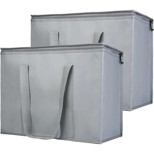Miniatura 38 de Bodaon Paquete de 3 bolsas aisladas para entrega de alimentos para comidas calientes y frías, bolsas enfriadoras XXL, bolsa aislante para catering