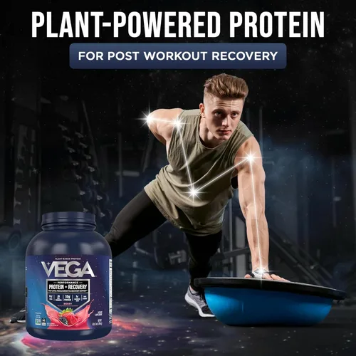 Miniatura 2 de Vega Sport proteina en polvo gusto moca (45 porciones, 67.9 onzas) - Polvo de proteína vegana a base de plantas, BCAA, aminoácidos