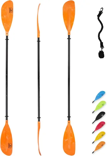 OCEANBROAD Remo ajustable para kayak de 86 pulgadas/86.6 in a 94 pulgadas/94.5 in, kayak, canoa, remo con correa de remo, 1 paleta Naranja