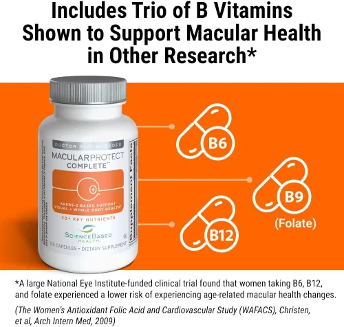 Miniatura 4 de ScienceBased Health MacularProtect Complete - Suplemento de salud ocular AREDS 2 y multivitamínico diario - Más de 30 nutrientes con luteína