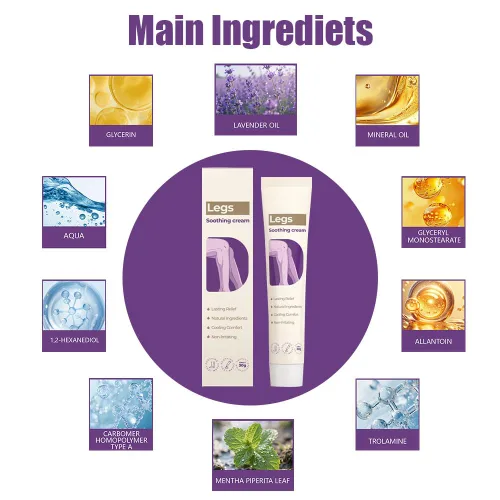 Miniatura 8 de Cremas calmantes para piernas para mujeres y hombres, paquete de 2 gel refrescante calmante para las piernas para aliviar las venas varicosas