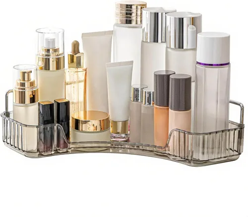 YCIA&DONE Organizador de esquina para mostrador de baño, organizador de maquillaje para tocador, bandeja de perfumes cosméticos para el cuidado de