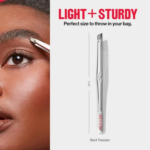 Miniatura 7 de Revlon Pinzas multiusos para depilación, pinzas de punta inclinada de alta precisión para hombres, mujeres y niños, acero inoxidable (paquete de 1)