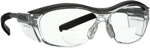 3M - Lentes de seguridad con lente para lectura Marco negro/transparente