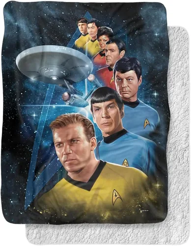 Miniatura 10 de Star Trek - Manta de 50 x 60 pulgadas, manta de sherpa de tacto sedoso de Among The Stars, manta supersuave