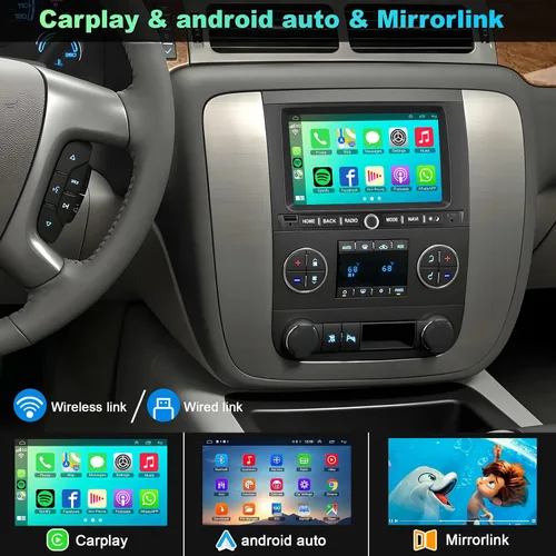 Miniatura 3 de Radio de coche 4G+64G Android 13 para Chevy Silverado GMC Sierra Buick Enclave Yukon, estéreo de coche con pantalla táctil IPS de 7" incorporada