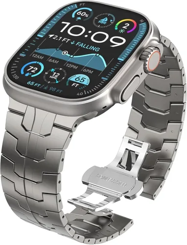 Miniatura 20 de Correa de acero inoxidable WINGLE para Apple Watch Band Ultra 3/2/1 Banda Ultra 49mm 46mm 45mm 44mm 42mm Series 11/10 SE 3/2/1 para hombres, bandas