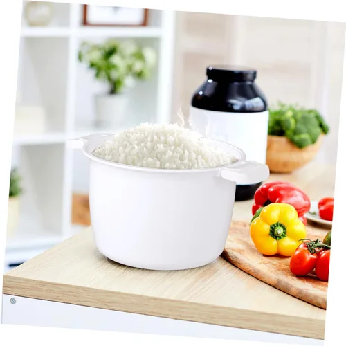 Miniatura 9 de CALLARON Microondas Arrocera Tapa Cuchara Multifuncional Microondas Arroz Pasta Verduras Antiadherente Preparación
